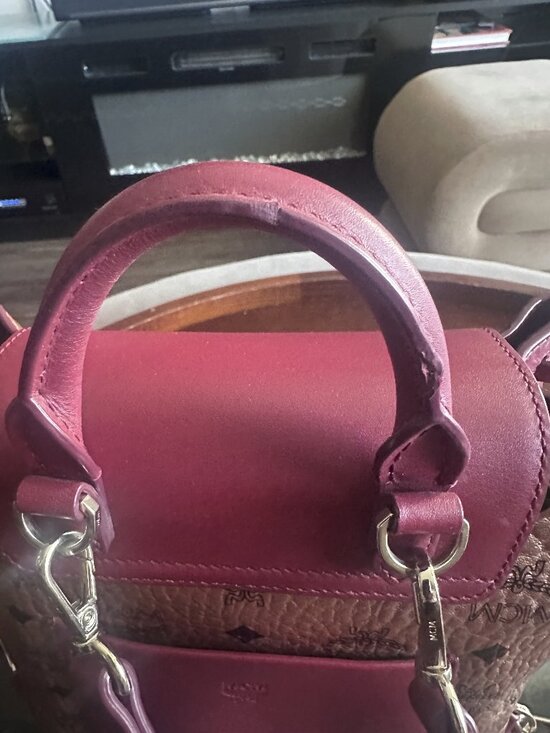 MFO Champaigne / Gold Colorblock Leather Backpack - Beautiful! main image 9
